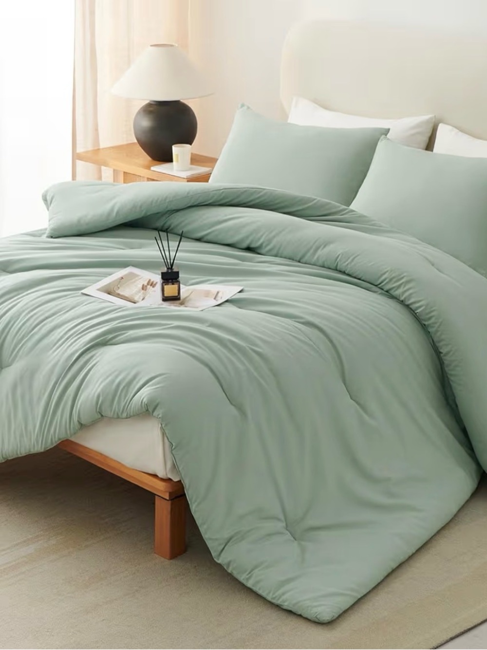 Soft Sage Green comforter - Home Bedding